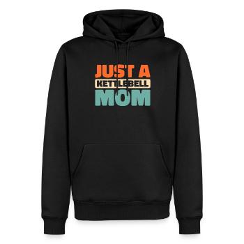 Kettlebell juste une maman kettlebell - Sweat à capuche Premium bio Homme - noir - Devant - Nico (187cm)