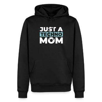 Techno Raver Just A Techno Mom - Sweat à capuche Premium bio Homme - noir - Devant - Nico (187cm)