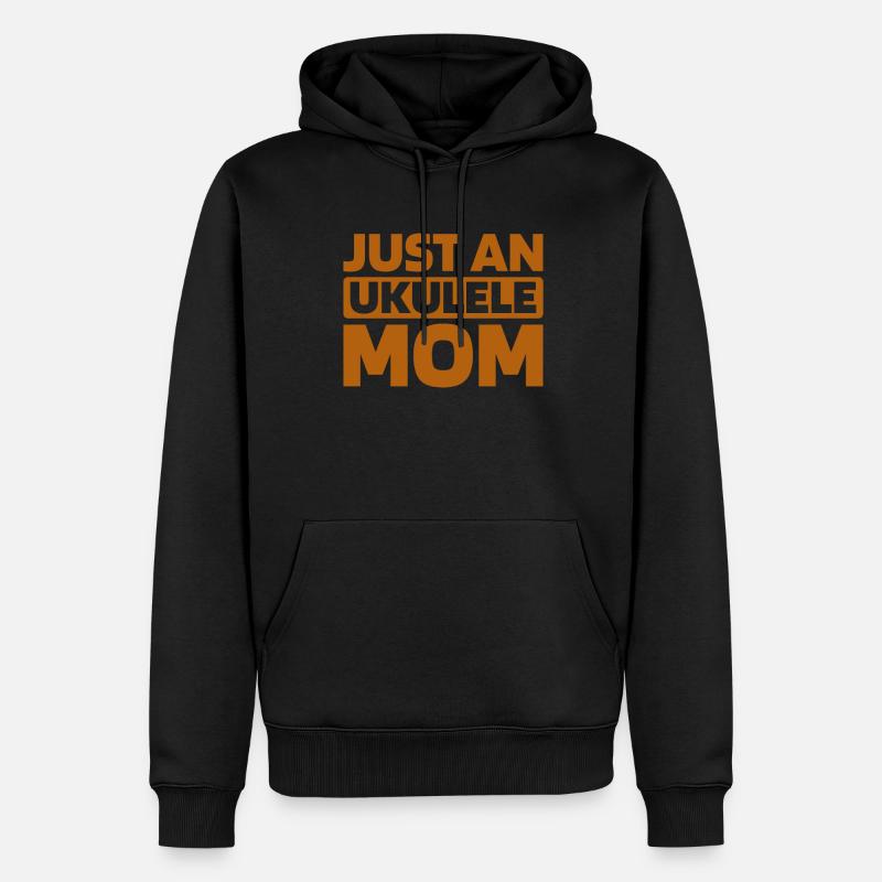 Ukulélé Juste une maman ukulélé - Sweat à capuche Premium bio Homme - noir