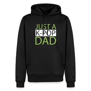 K Pop Kpop Pop coréenne Juste un papa Kpop - Sweat à capuche Premium bio Homme - noir - Devant - Nico (187cm)