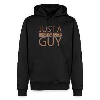 Line Dance Just A Line Dance Guy - Männer Premium Bio Hoodie - Schwarz - Vorne - Nico (187cm)