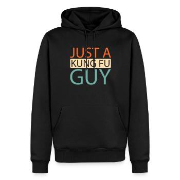 Kung Fu Juste un gars de Kung Fu - Sweat à capuche Premium bio Homme - noir - Devant - Nico (187cm)