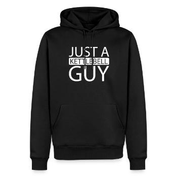 Kettlebell juste un gars de kettlebell - Sweat à capuche Premium bio Homme - noir - Devant - Nico (187cm)