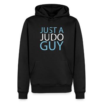 Le judoka n’est qu’un gars de judo - Sweat à capuche Premium bio Homme - noir - Devant - Nico (187cm)