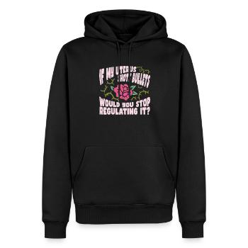 Feminist Feminismus If My Uterus Shot Bullets - Männer Premium Bio Hoodie - Schwarz - Vorne - Nico (187cm)