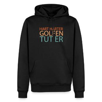 Golf Golfer Golfen - Männer Premium Bio Hoodie - Schwarz - Vorne - Nico (187cm)