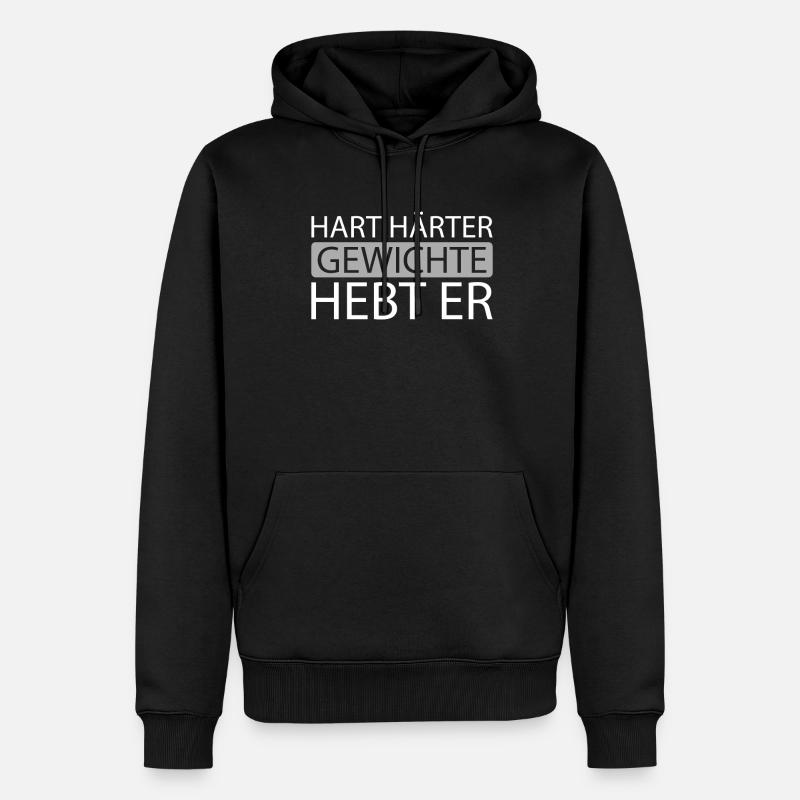 Powerlifting Powerlifter - Sweat à capuche Premium bio Homme - noir