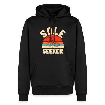 Sneakers - Männer Premium Bio Hoodie - Schwarz - Vorne - Nico (187cm)