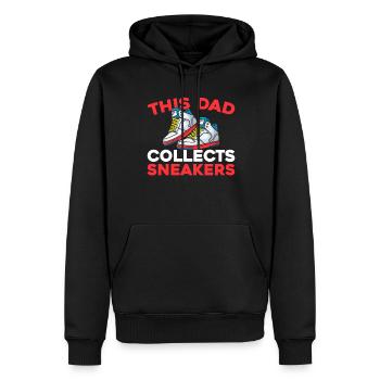 Sneakers Vater Sneaker Dad - Männer Premium Bio Hoodie - Schwarz - Vorne - Nico (187cm)