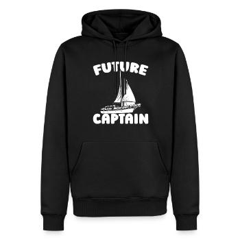 Segeln Segler Segelboot Future Captain - Männer Premium Bio Hoodie - Schwarz - Vorne - Nico (187cm)