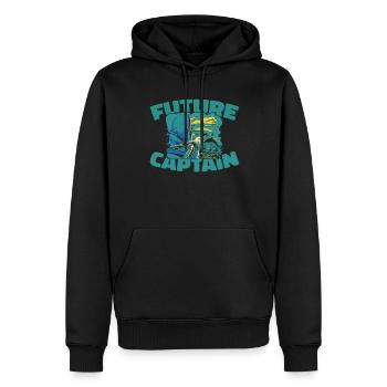 Voilier Voilier Futur Capitaine - Sweat à capuche Premium bio Homme - noir - Devant - Nico (187cm)