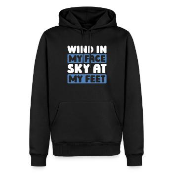 Paramotor paragliding - Men’s Premium Organic Hoodie - black - Front - Nico (187cm)