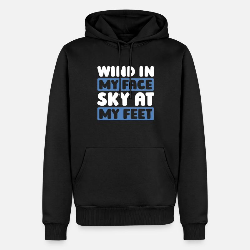 Paramotor Gleitschirmfliegen - Männer Premium Bio Hoodie - Schwarz