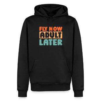 Paramotor Gleitschirmfliegen - Männer Premium Bio Hoodie - Schwarz - Vorne - Nico (187cm)