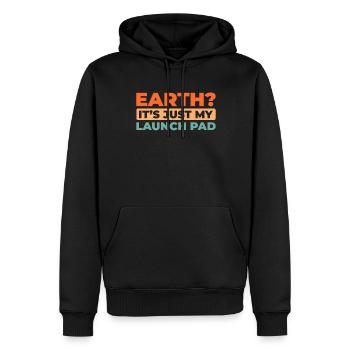 Paramotor Gleitschirmfliegen - Männer Premium Bio Hoodie - Schwarz - Vorne - Nico (187cm)