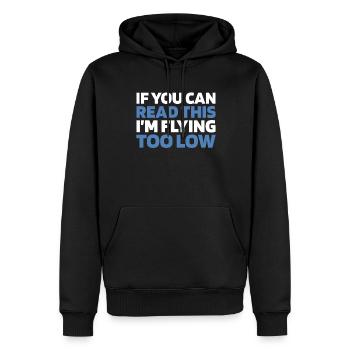 Paramotor Gleitschirmfliegen - Männer Premium Bio Hoodie - Schwarz - Vorne - Nico (187cm)