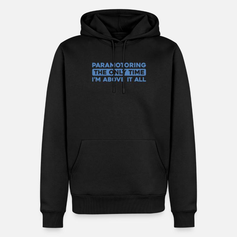 Paramotor Gleitschirmfliegen - Männer Premium Bio Hoodie - Schwarz