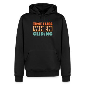 Paramotor Gleitschirmfliegen - Männer Premium Bio Hoodie - Schwarz - Vorne - Nico (187cm)