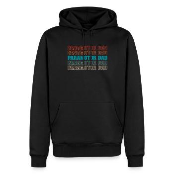 Paramotor Gleitschirmfliegen - Männer Premium Bio Hoodie - Schwarz - Vorne - Nico (187cm)