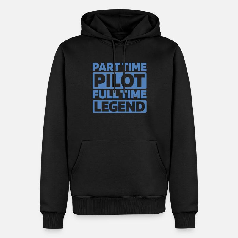 Paramoteur parapente - Sweat à capuche Premium bio Homme - noir