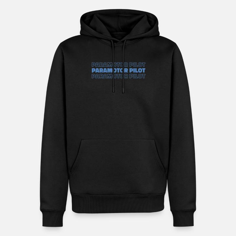 Paramoteur parapente - Sweat à capuche Premium bio Homme - noir