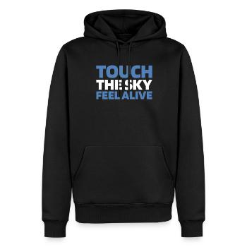 Paramotor Gleitschirmfliegen - Männer Premium Bio Hoodie - Schwarz - Vorne - Nico (187cm)