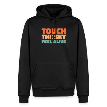 Paramotor Gleitschirmfliegen - Männer Premium Bio Hoodie - Schwarz - Vorne - Nico (187cm)