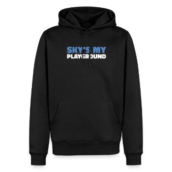 Paramotor Gleitschirmfliegen - Männer Premium Bio Hoodie - Schwarz - Vorne - Nico (187cm)