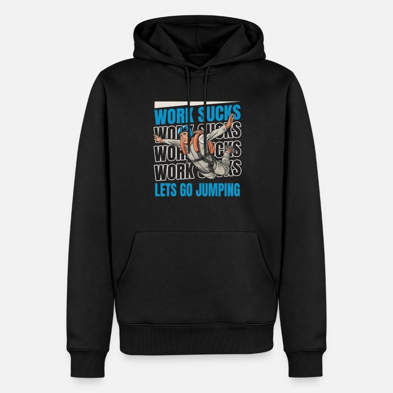 Saut de base - Sweat à capuche Premium bio Homme - noir