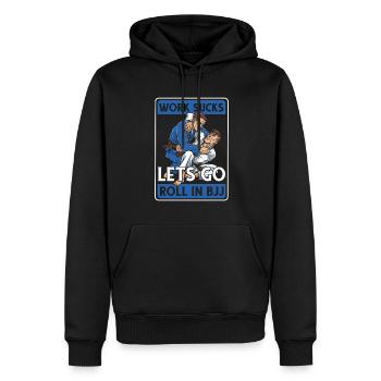 Jiu Jitsu Brésilien Bjj - Sweat à capuche Premium bio Homme - noir - Devant - Nico (187cm)