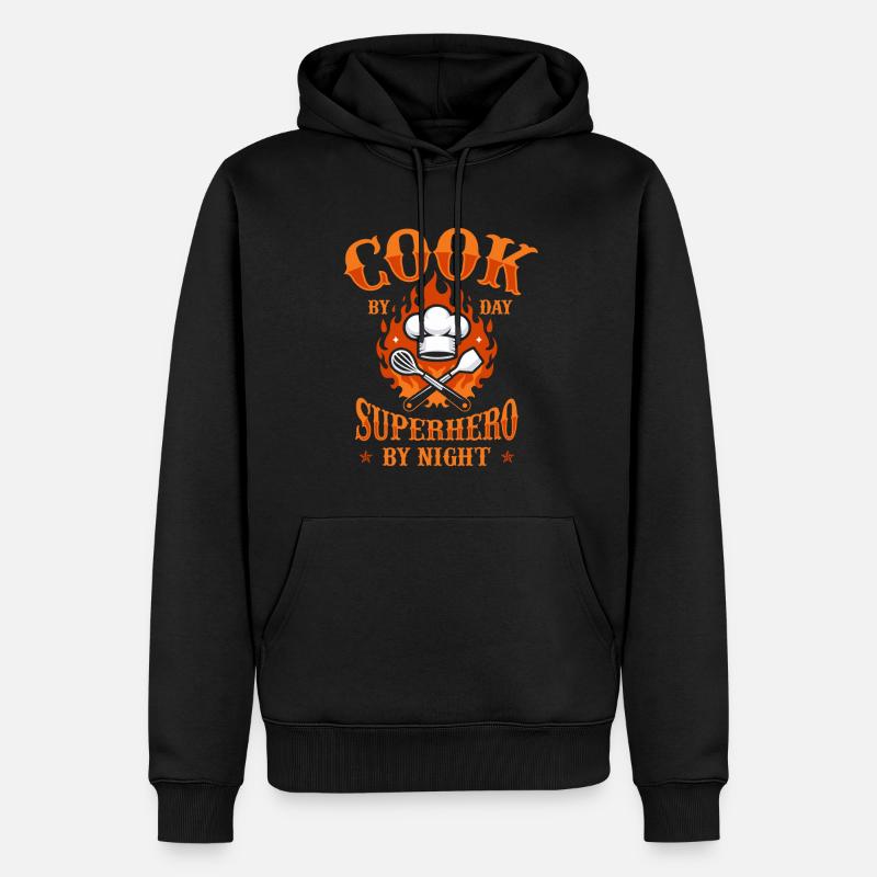 Cuisiner Cuisiner - Sweat à capuche Premium bio Homme - noir