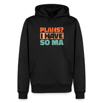 Humour noir - Sweat à capuche Premium bio Homme - noir - Devant - Nico (187cm)