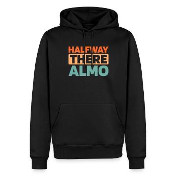 Schwarzer Humor - Männer Premium Bio Hoodie - Schwarz - Vorne - Nico (187cm)