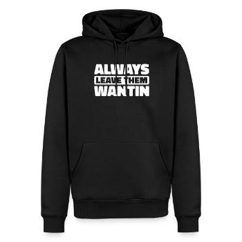 Humour noir - Sweat à capuche Premium bio Homme - noir - Devant - Nico (187cm)