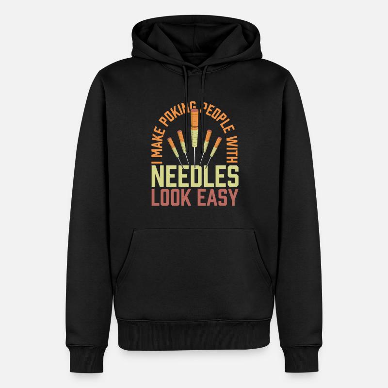 Akupunkteur - Männer Premium Bio Hoodie - Schwarz