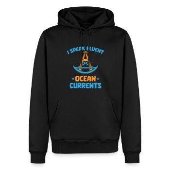 Erster Offizier - Männer Premium Bio Hoodie - Schwarz - Vorne - Nico (187cm)