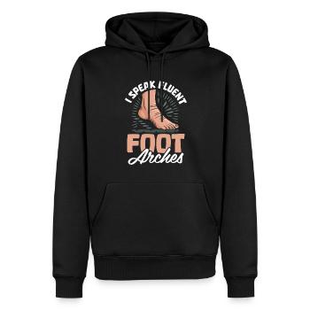 Pédicure - Sweat à capuche Premium bio Homme - noir - Devant - Nico (187cm)