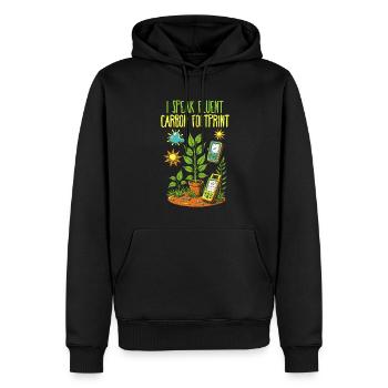 Scientifique de l’environnement - Sweat à capuche Premium bio Homme - noir - Devant - Nico (187cm)