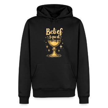 Geistliche Kader - Männer Premium Bio Hoodie - Schwarz - Vorne - Nico (187cm)
