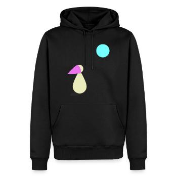 Cadeau de Clair de Lune - Sweat à capuche Premium bio Homme - noir - Devant - Nico (187cm)