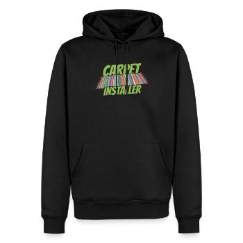 Carpet Installer Kader - Men’s Premium Organic Hoodie - black - Front - Nico (187cm)