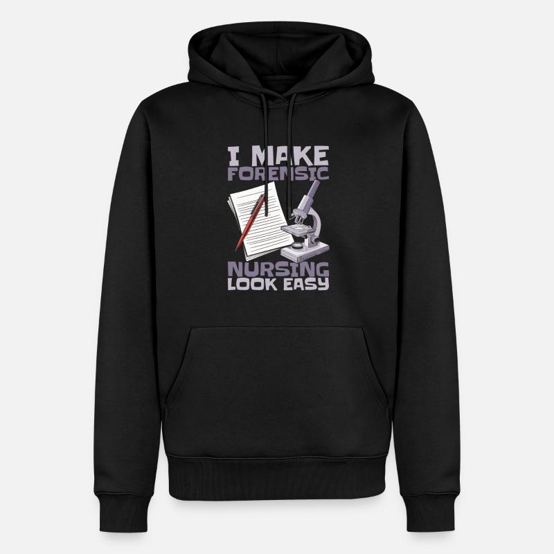 Infirmière médico-légale - Sweat à capuche Premium bio Homme - noir