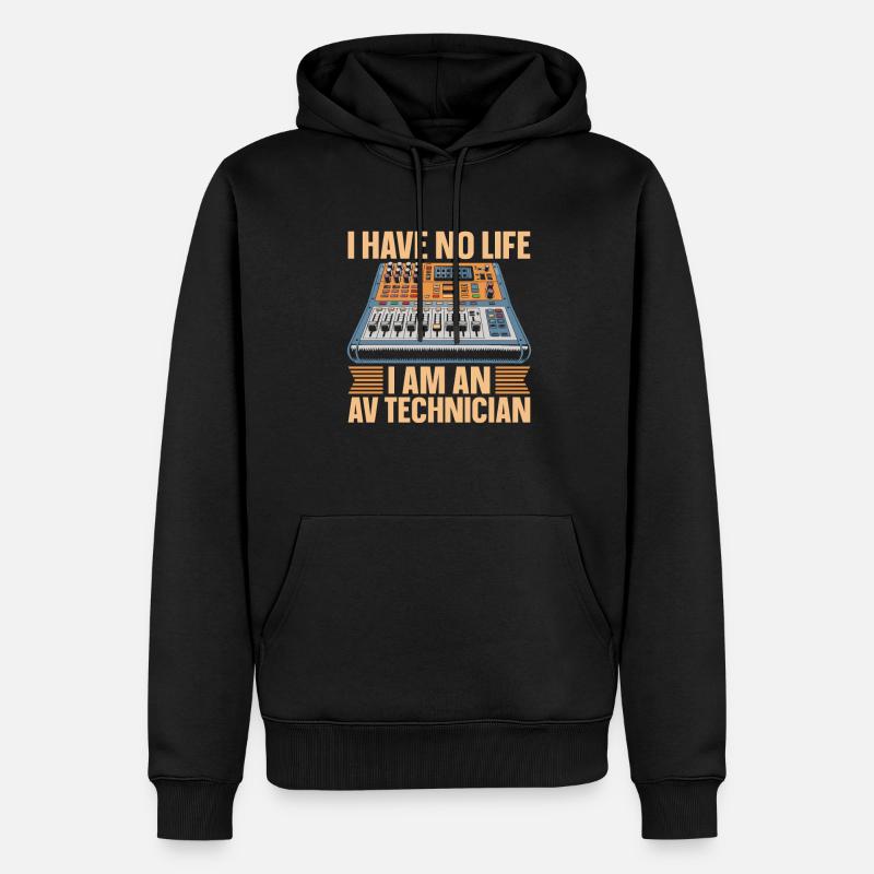 Av Techniker - Männer Premium Bio Hoodie - Schwarz