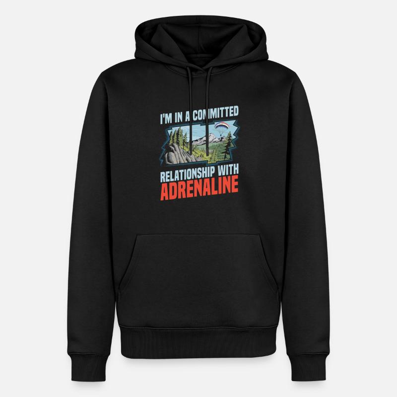 Saut de base - Sweat à capuche Premium bio Homme - noir