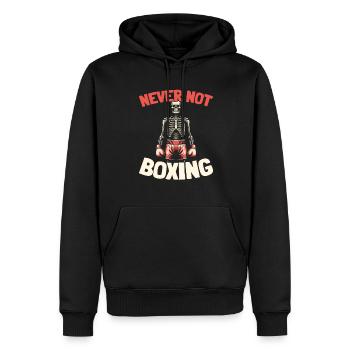 Boxen Boxer - Männer Premium Bio Hoodie - Schwarz - Vorne - Nico (187cm)