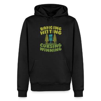 Frisbee Golf Disc Golf - Männer Premium Bio Hoodie - Schwarz - Vorne - Nico (187cm)