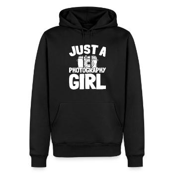 Photographer Photography Camera - Men’s Premium Organic Hoodie - black - Front - Nico (187cm)