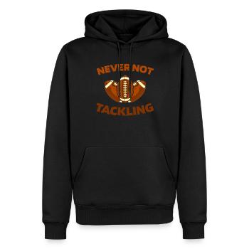 American Football - Männer Premium Bio Hoodie - Schwarz - Vorne - Nico (187cm)