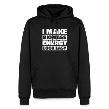 Forgeron métallurgiste - Sweat à capuche Premium bio Homme - noir - Devant - Nico (187cm)