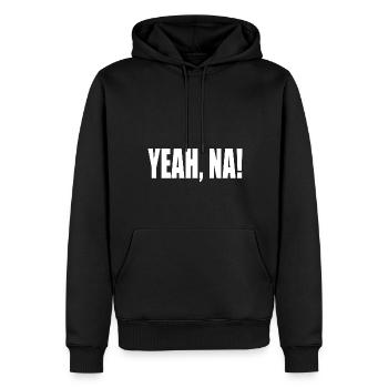 YEAH PROCHE! - Sweat à capuche Premium bio Homme - noir - Devant - Nico (187cm)